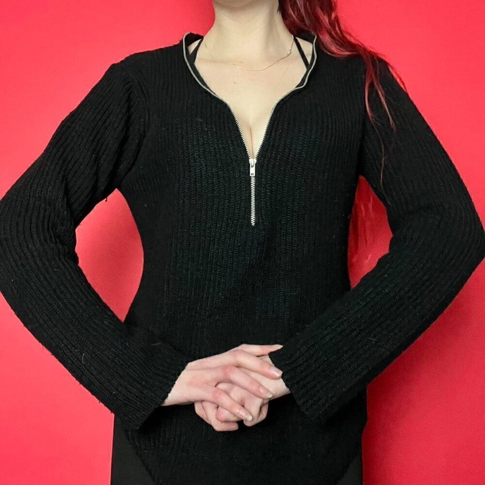 Majora / half zip black sweater
